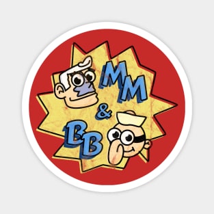 Mermaid Man and Barnacle Boy - old and washed Magnet